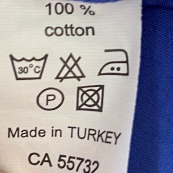 Mr.Smith men dress button up shirt blue white collar long sleeve 100% cotton XL - Picture 11 of 12